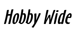 Hobby Wide Font Image