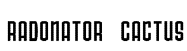 Radonator Cactus Font Image