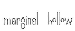 marginal hollow Font Image