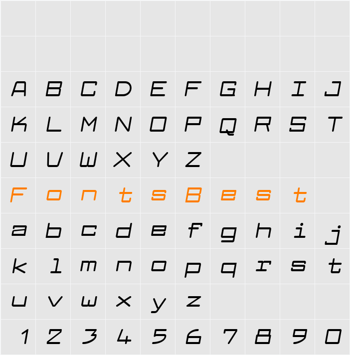 Larabiefont Extended Character Map