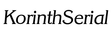 KorinthSerial Font Image