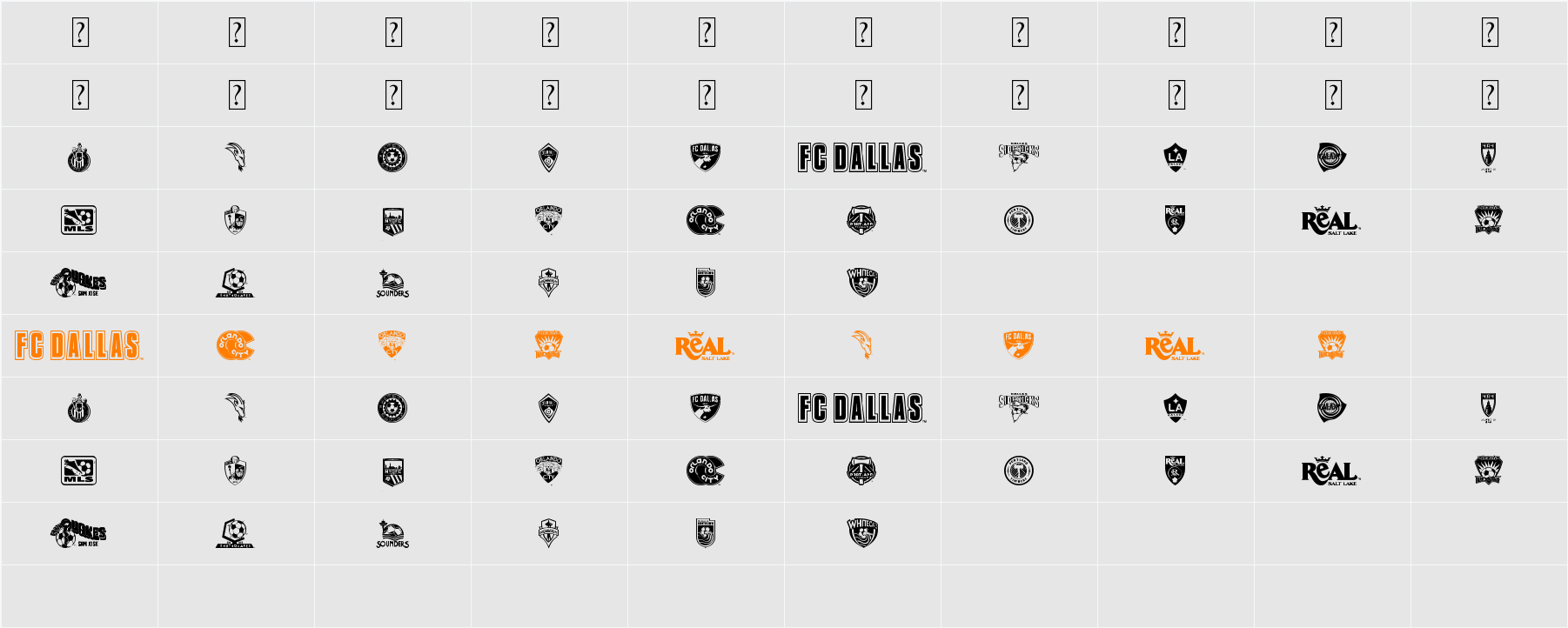 MLS WEST Character Map