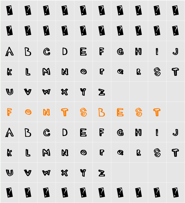 JustMarker Character Map