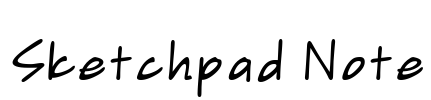 Sketchpad Note Font Image
