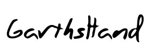 GarthsHand Font Image