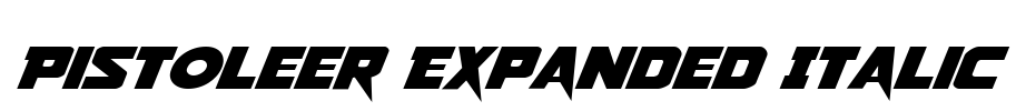 Pistoleer Expanded Italic Font Image