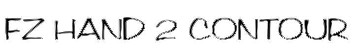 FZ HAND 2 CONTOUR Font Image