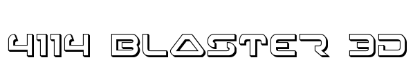 4114 Blaster 3D Font Image