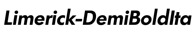 Limerick-DemiBoldIta Font Image