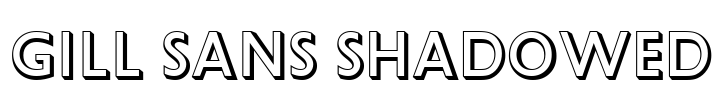 Gill Sans Shadowed Font Image