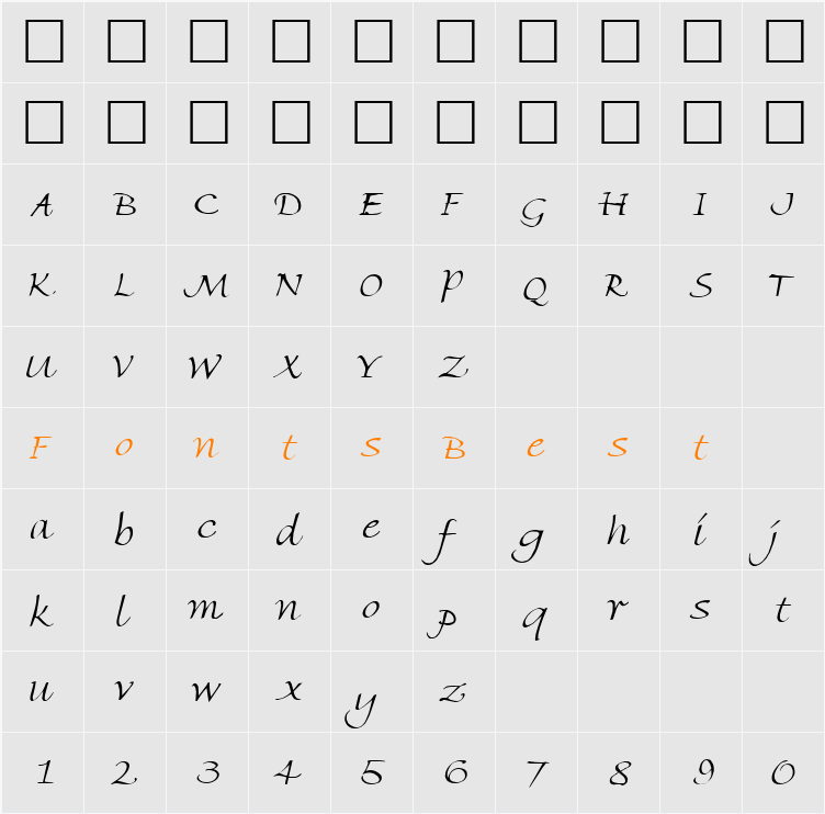 Vinegar Character Map
