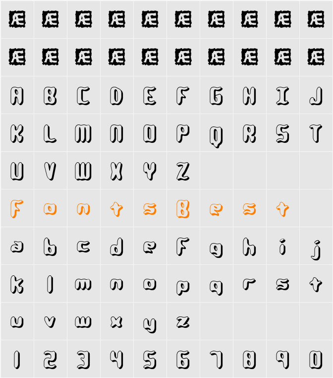 Qlumpy Shadow BRK Character Map