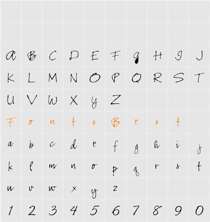 RSRiverside Character Map