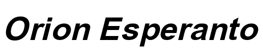 Orion Esperanto Font Image