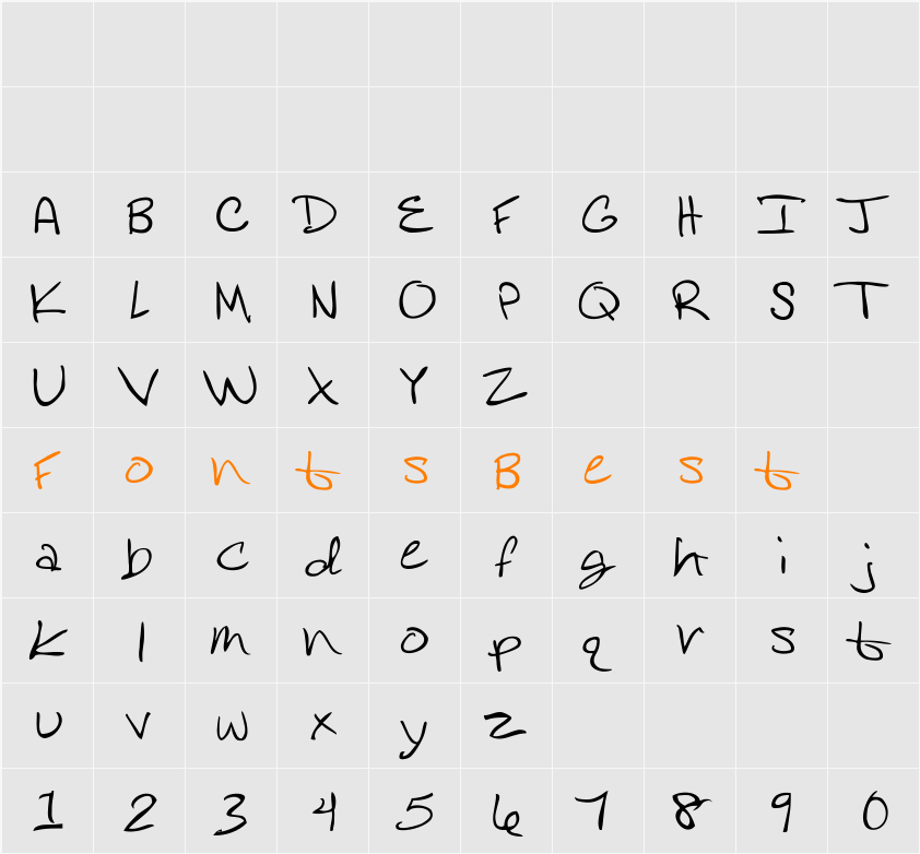 Rose DiFont Character Map