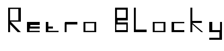 Retro Blocky Font Image