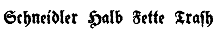 Schneidler Halb Fette Trash Font Image