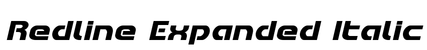 Redline Expanded Italic Font Image