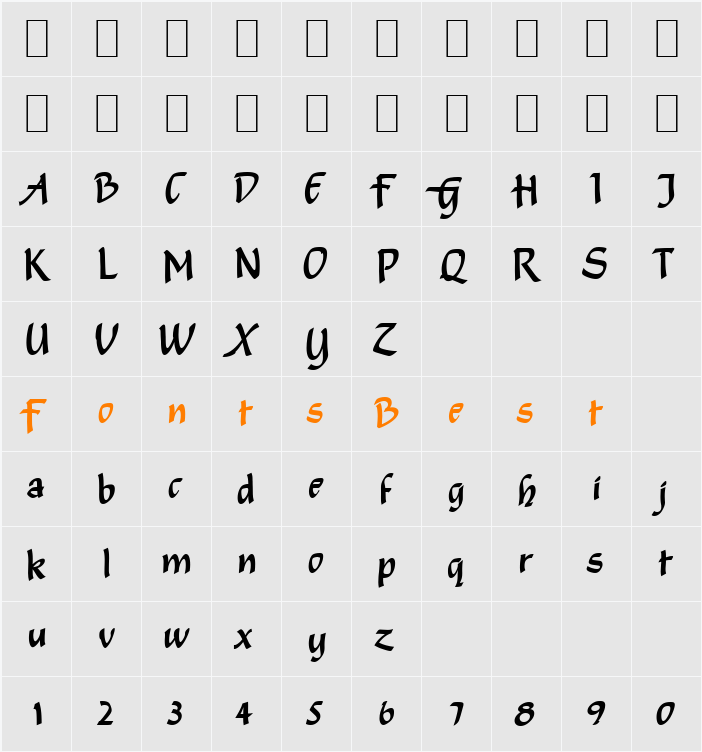 Script-C722 Character Map