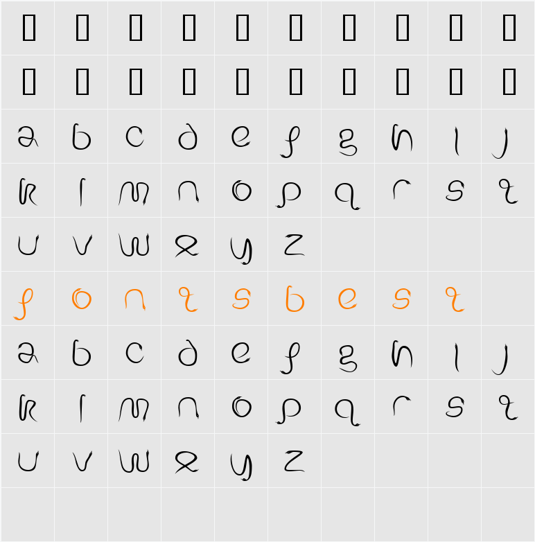 GE Serpentine Character Map