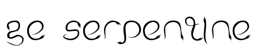 GE Serpentine Font Image