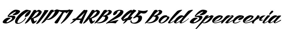 SCRIPT1 ARB245 Bold Spenceria Font Image