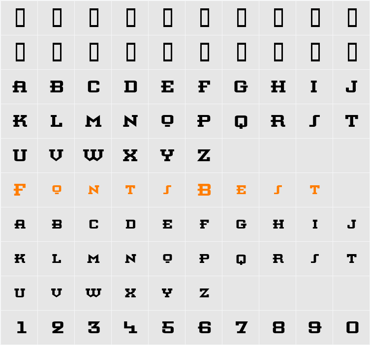 KnomenExtended Character Map