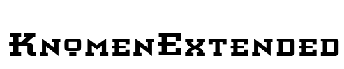 KnomenExtended Font Image