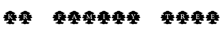 KR Family Tree Font Image