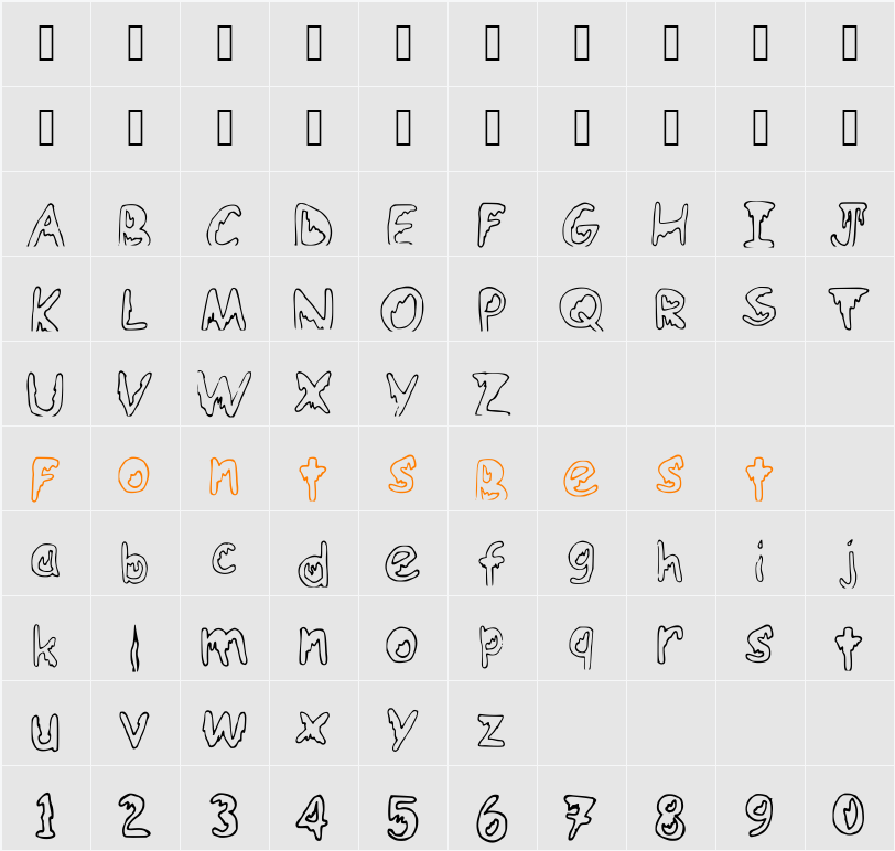 EmoO Character Map