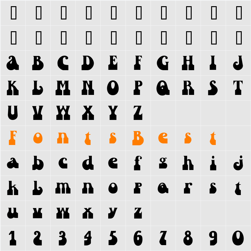 SandCastles Character Map