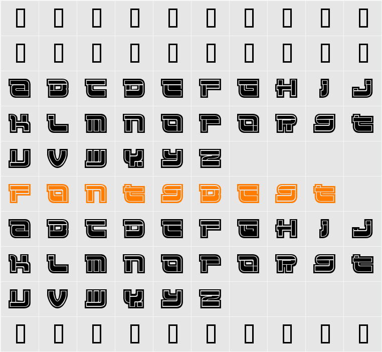LeftOvers Character Map