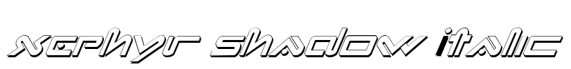Xephyr Shadow Italic Font Image