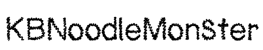 KBNoodleMonster Font Image