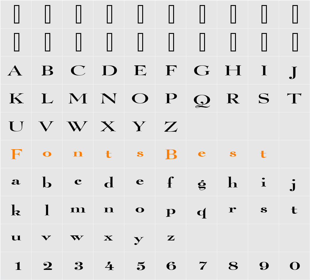 Luciano Extended Character Map