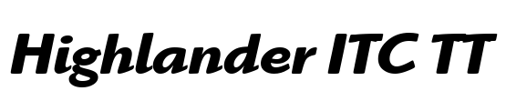 Highlander ITC TT Font Image