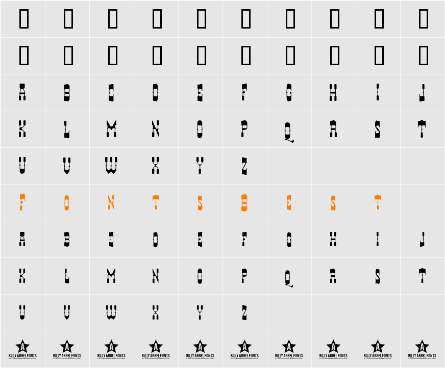 HYERBA Character Map