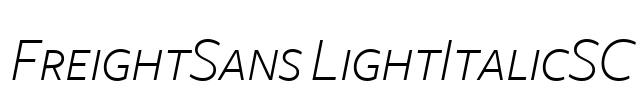 FreightSans LightItalicSC