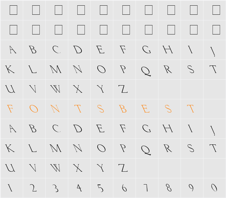 Lichtner Leftie Character Map