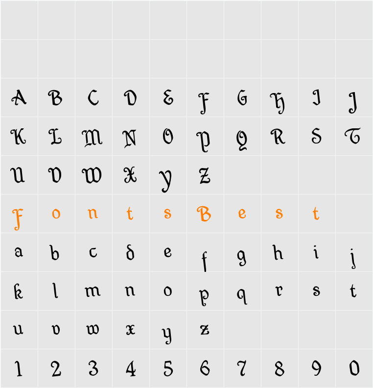 Quill Sword Rotated Character Map