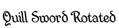 Quill Sword Rotated Font Image