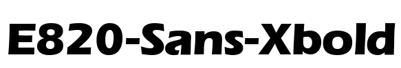 E820-Sans-Xbold