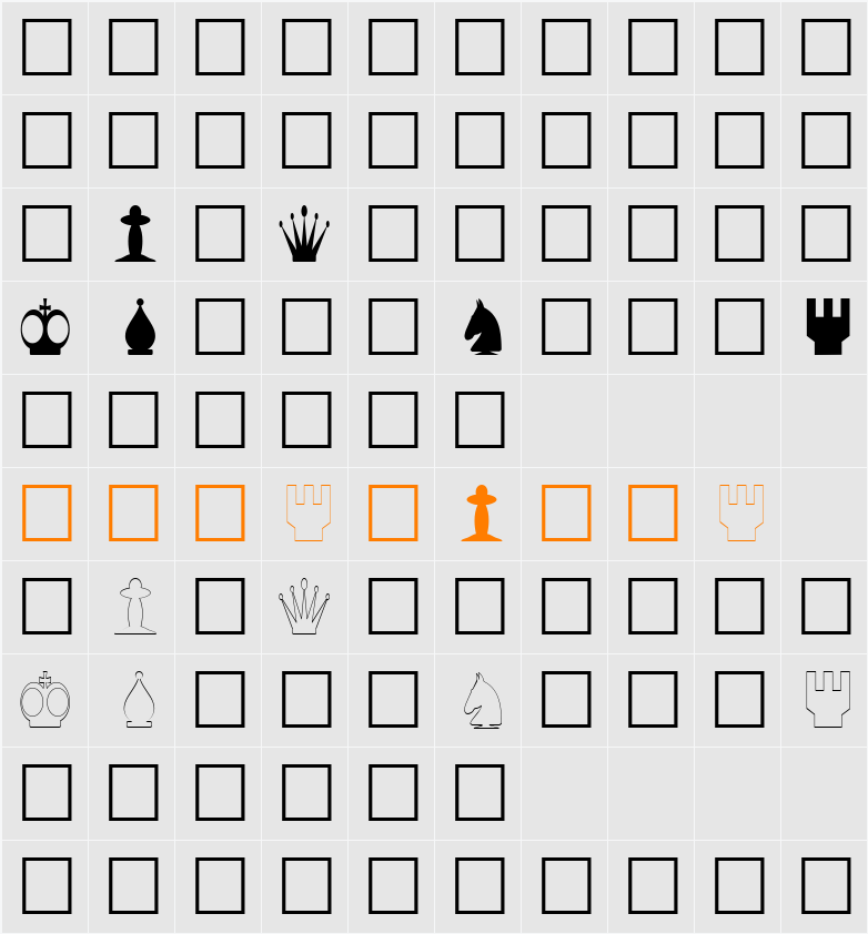 Schach DB Character Map