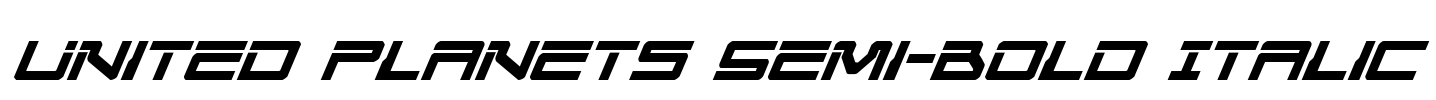 United Planets Semi-Bold Italic