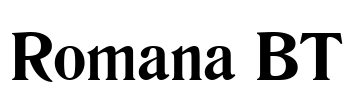 Romana BT Font Image