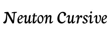 Neuton Cursive Font Image