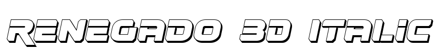 Renegado 3D Italic Font Image