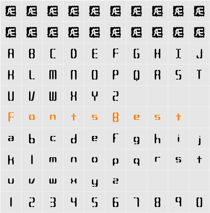 Compliant Confuse 2s BRK Character Map