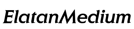 ElatanMedium Font Image