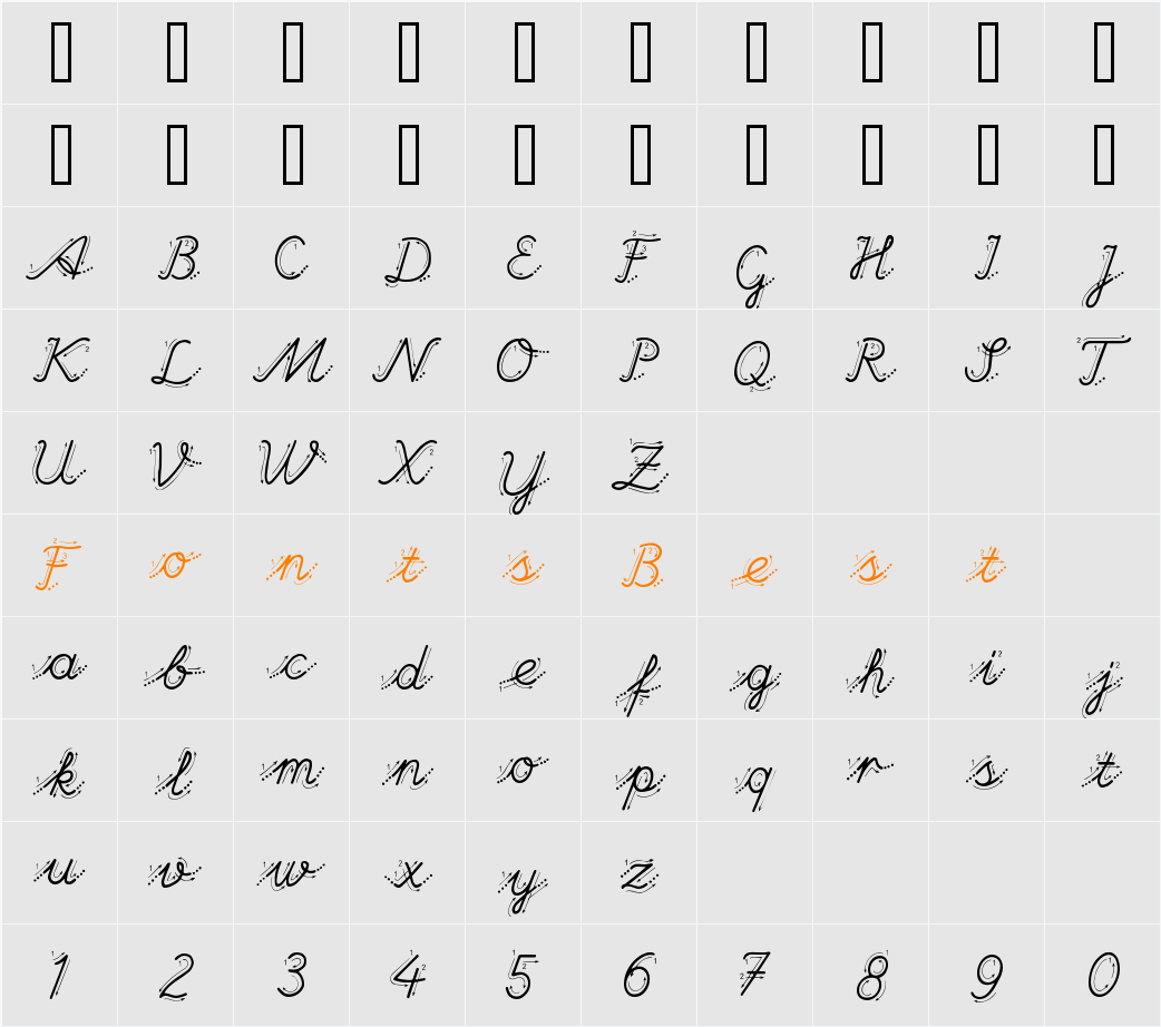 Hand Garden Character Map